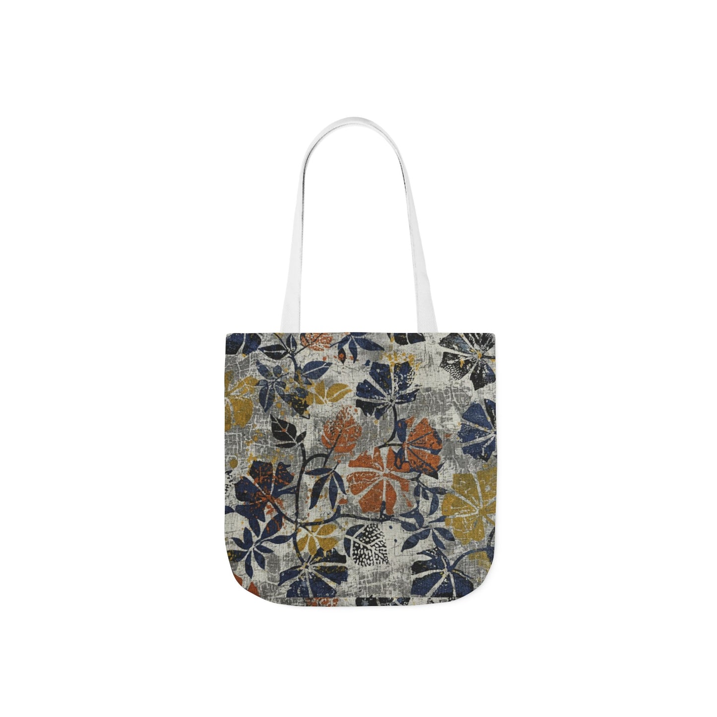 Floral Canvas Tote Bag – Rustic Watercolor Blooms