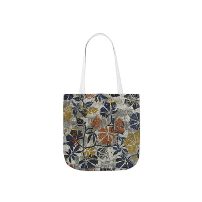 Floral Canvas Tote Bag – Rustic Watercolor Blooms