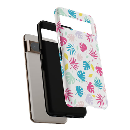Tropical Leaf Phone Case — Colorful Pastel Monstera & Palm iPhone Case