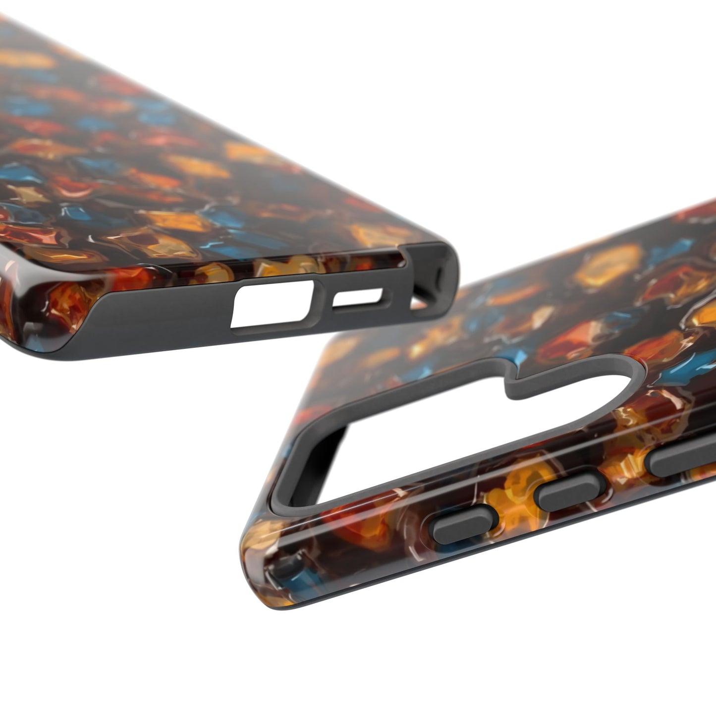 Phone Case - Amber Tortoiseshell Mosaic Protective Cover