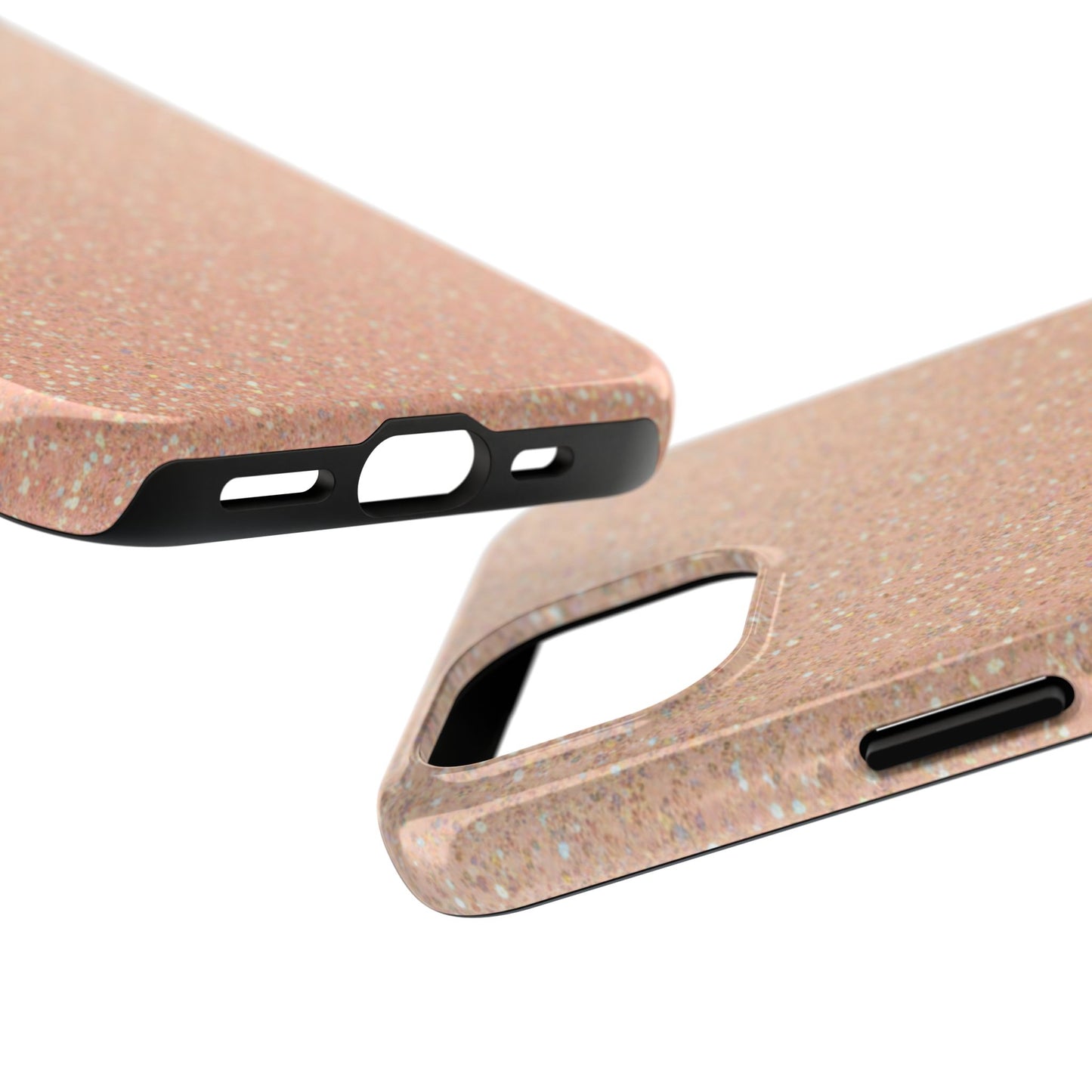 Glitter Rose Gold Tough Phone Case — Sparkling Protective iPhone Cover