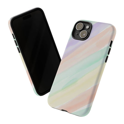 Pastel Watercolor Stripe Tough Phone Case