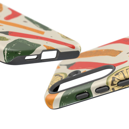 Spicy Peppers Phone Case – Colorful Chili, Lime & Citrus Pattern
