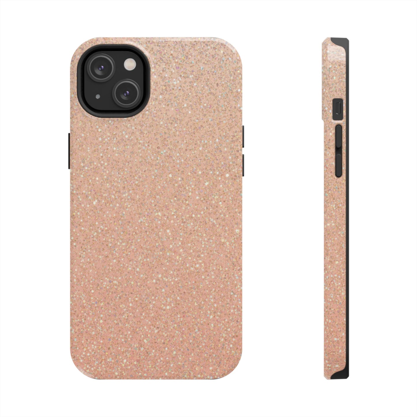 Glitter Rose Gold Tough Phone Case — Sparkling Protective iPhone Cover