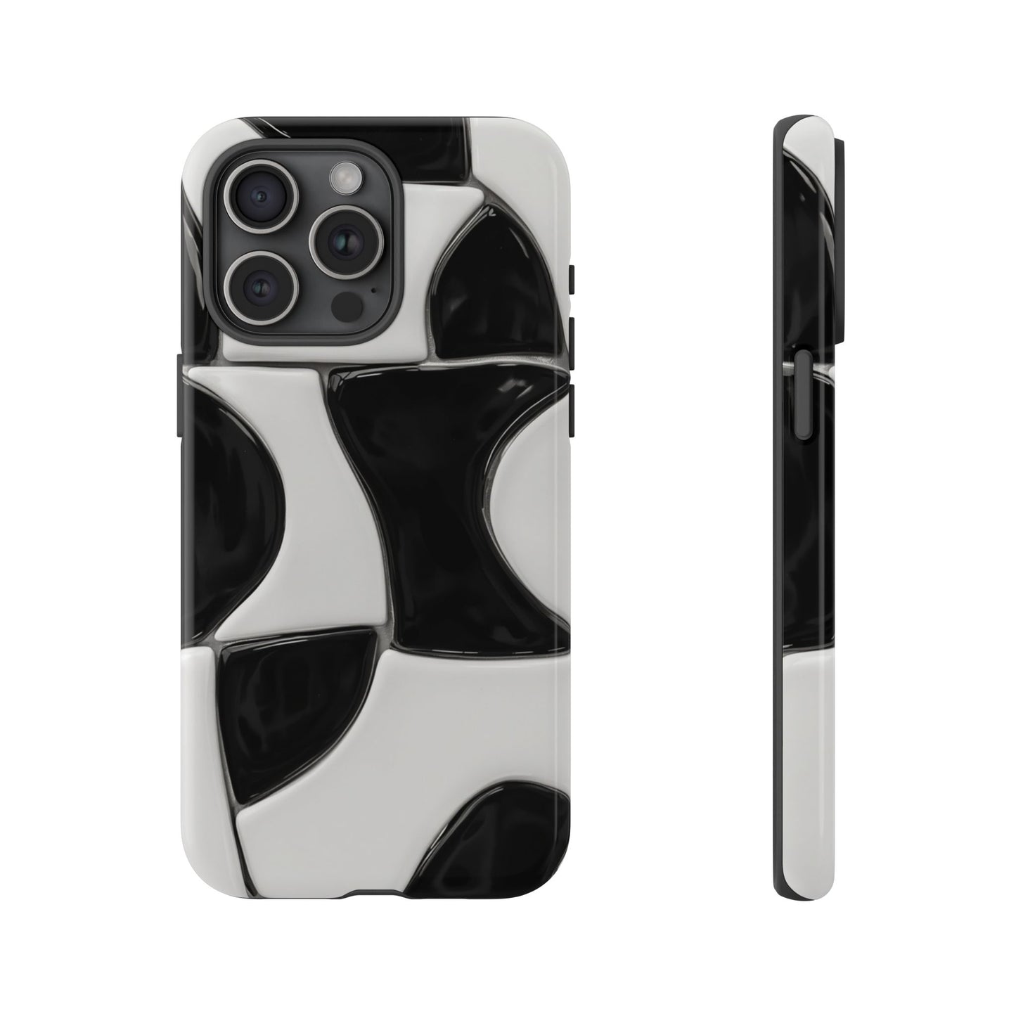 Black & White Abstract Pattern Tough Phone Case