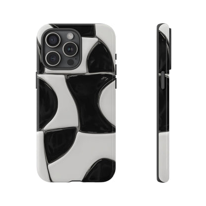 Black & White Abstract Pattern Tough Phone Case