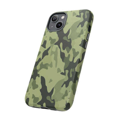 Camo Tough Phone Case — Military Green Protective iPhone Cover