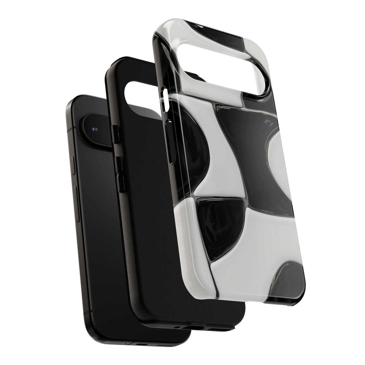 Black & White Abstract Pattern Tough Phone Case
