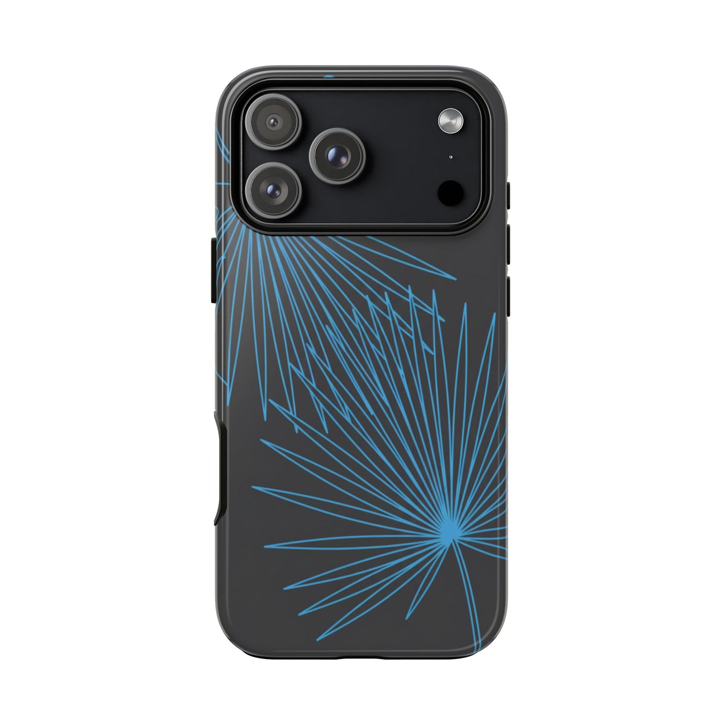 Blue Dandelion Burst Tough Phone Case — Protective Floral iPhone Cover
