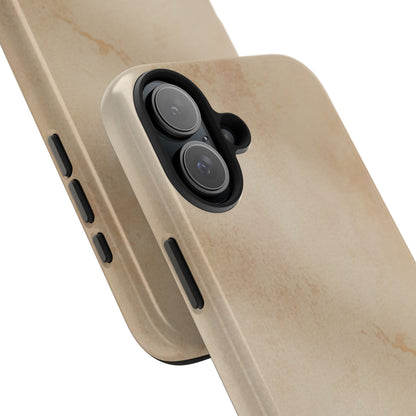 Tough Phone Case — Vintage Beige Marble Protective Phone Cover