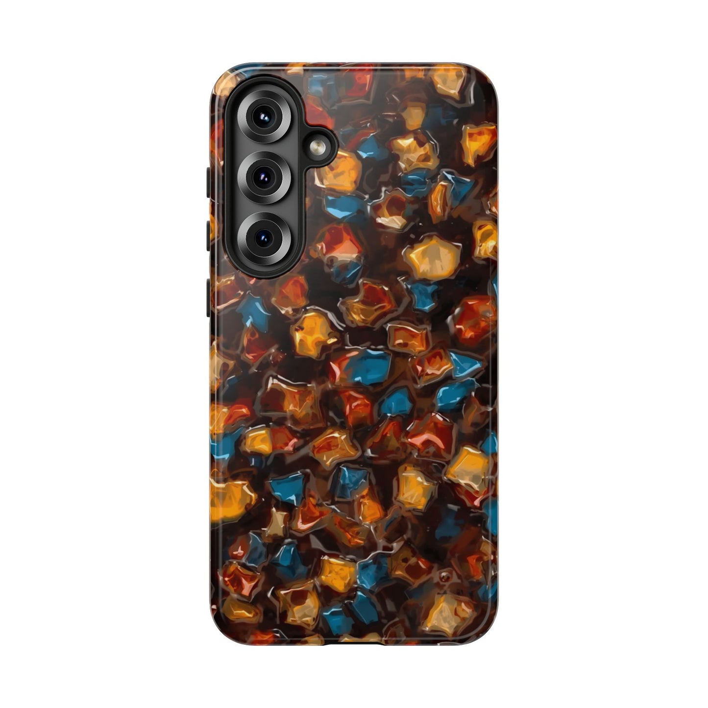 Phone Case - Amber Tortoiseshell Mosaic Protective Cover