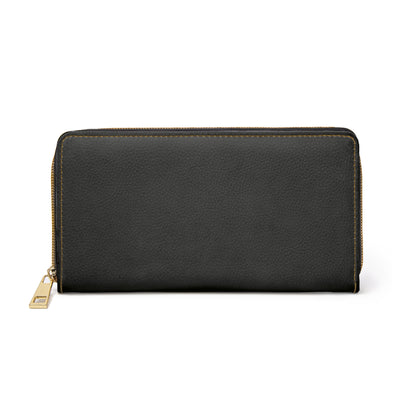 Classic Black Zip Wallet — Leather-Look Zippered Wallet for Cards & Cash