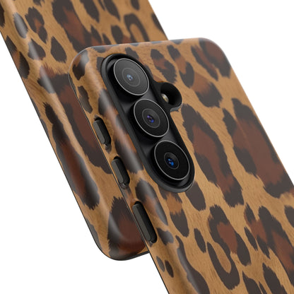 Leopard Print Tough Phone Case — Durable Animal Print Protective Cover