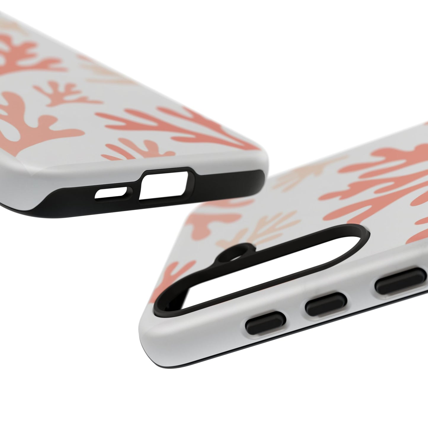 Coral Reef Pattern Tough Phone Case — Pink Beachy Protective Cover