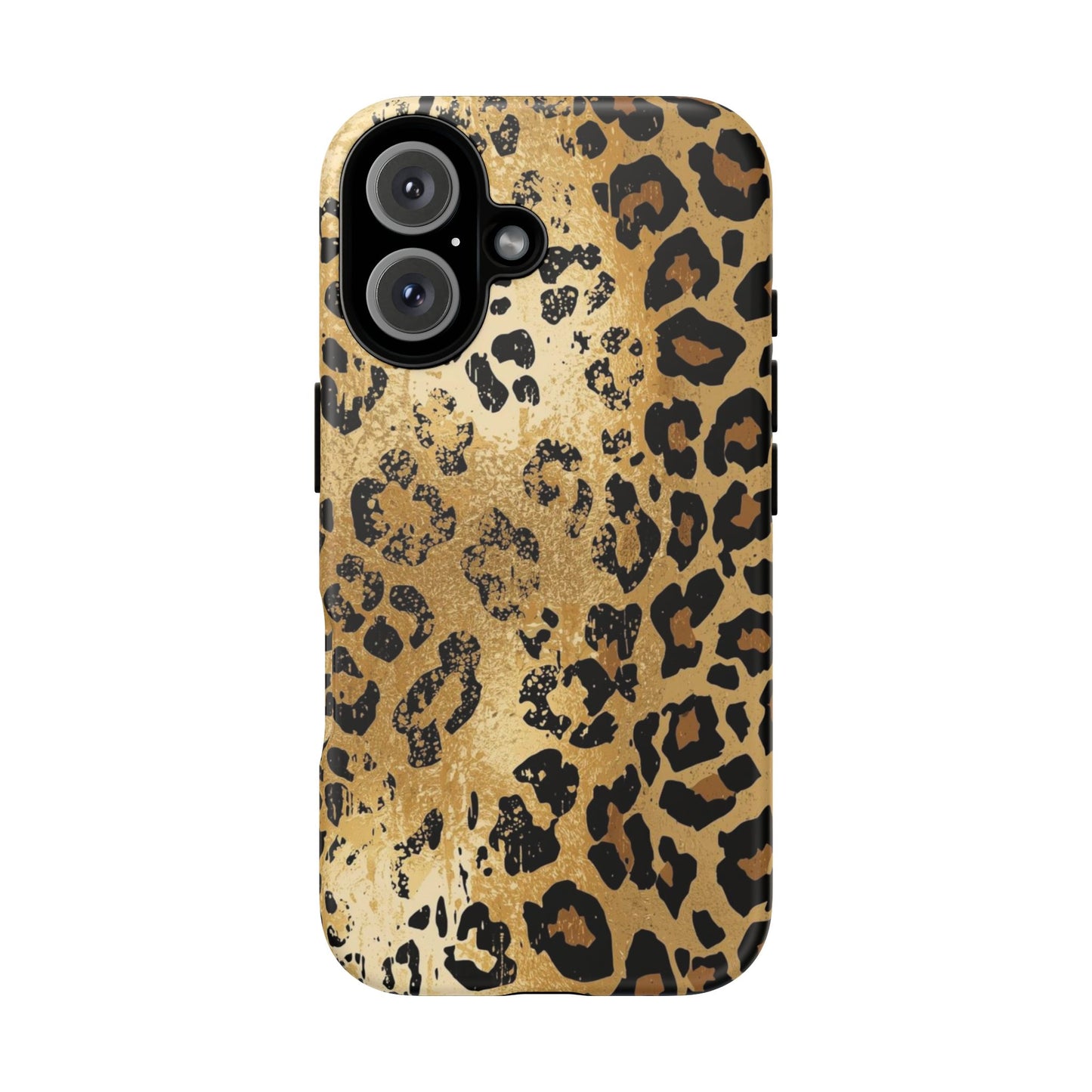 Leopard Print Tough Phone Case — Durable Protective iPhone Cover