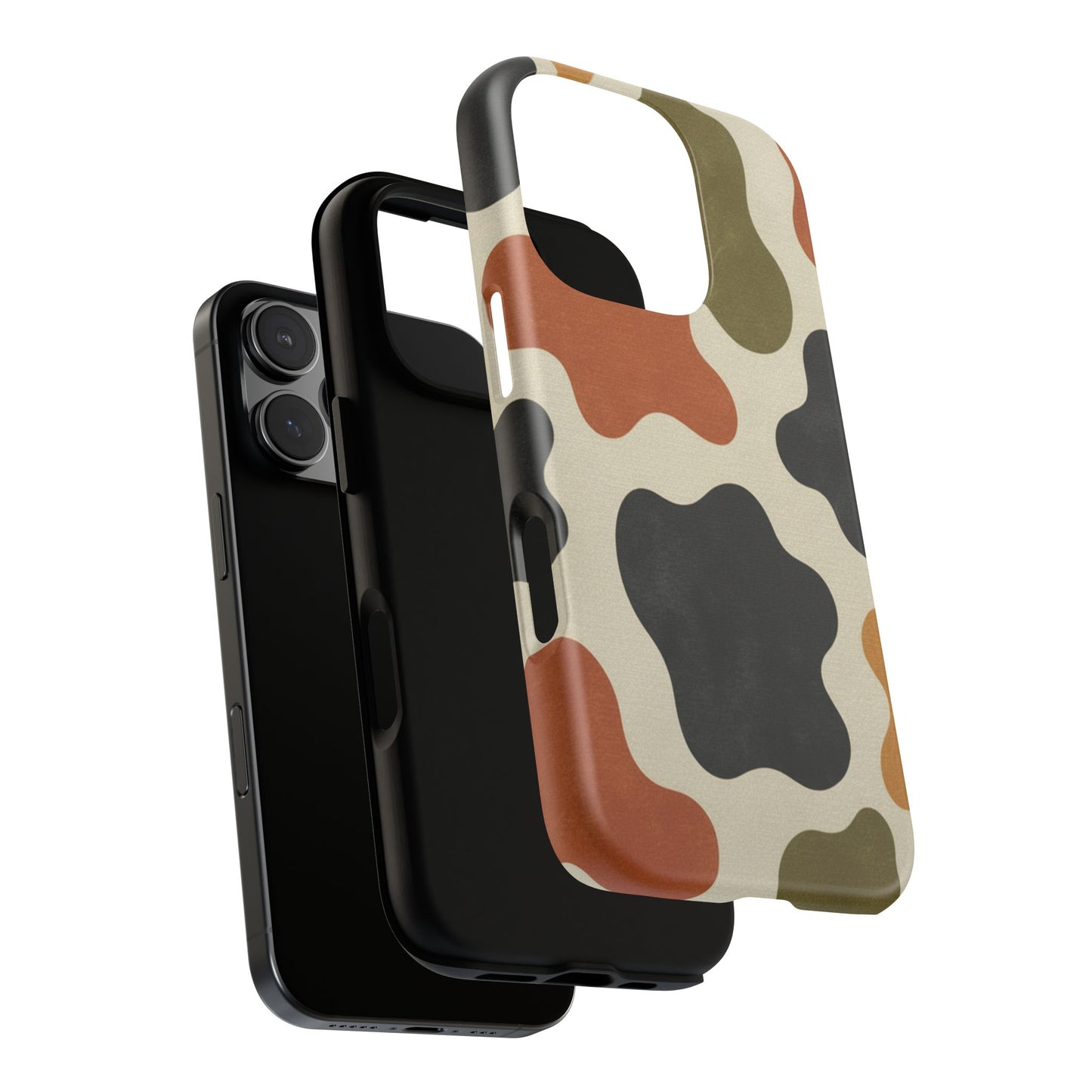 Retro Abstract Camouflage Phone Case — Earth Tone Tough Case