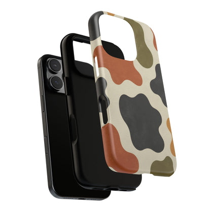 Retro Abstract Camouflage Phone Case — Earth Tone Tough Case