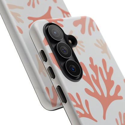 Coral Reef Pattern Tough Phone Case — Pink Beachy Protective Cover
