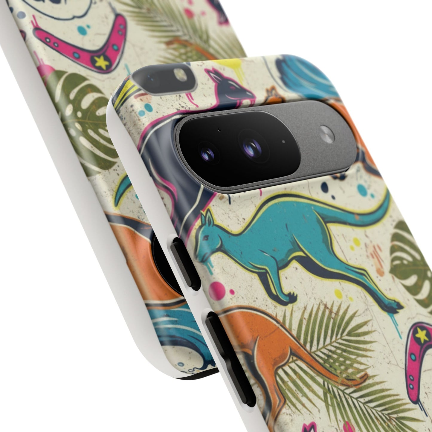 Tough Cases — Colorful Surfing Kangaroo Phone Case