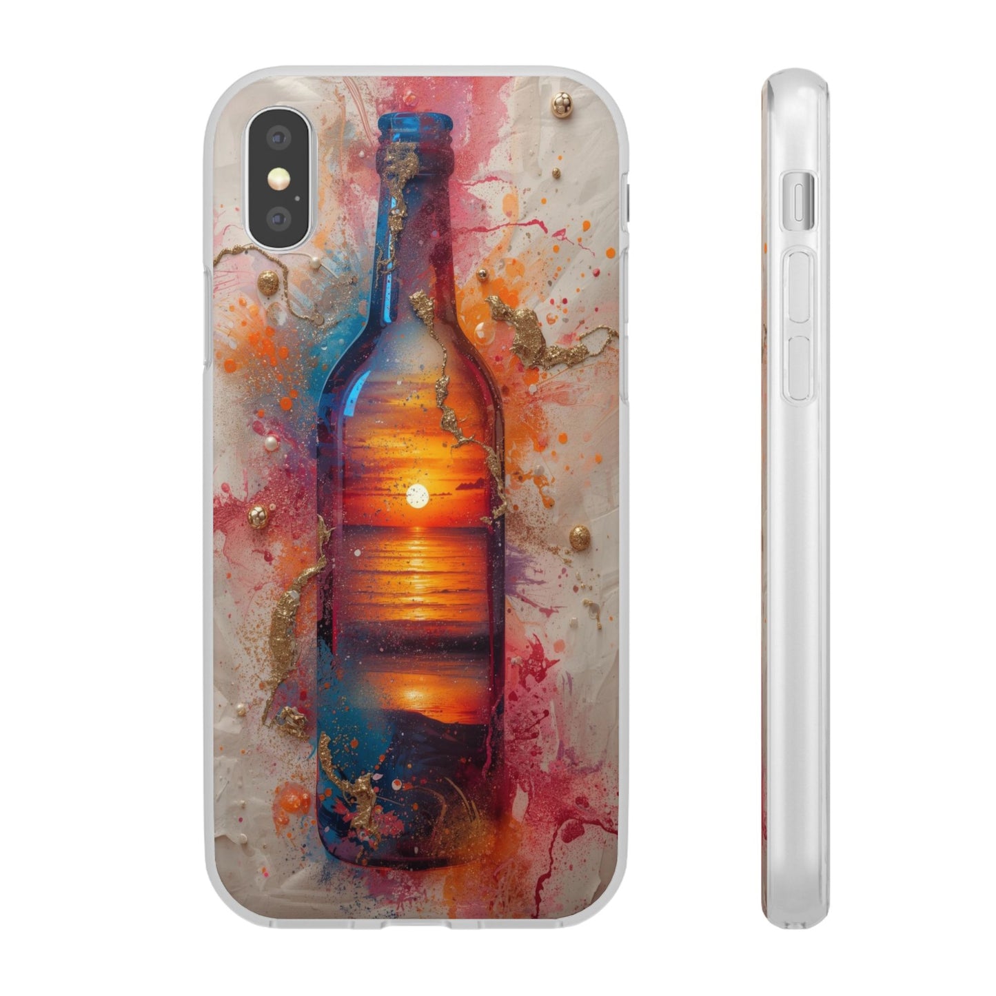 Copy of Floral Holographic Phone Case — Iridescent Leaves & Flowers Flexi Case