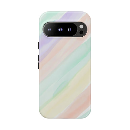 Pastel Watercolor Stripe Tough Phone Case