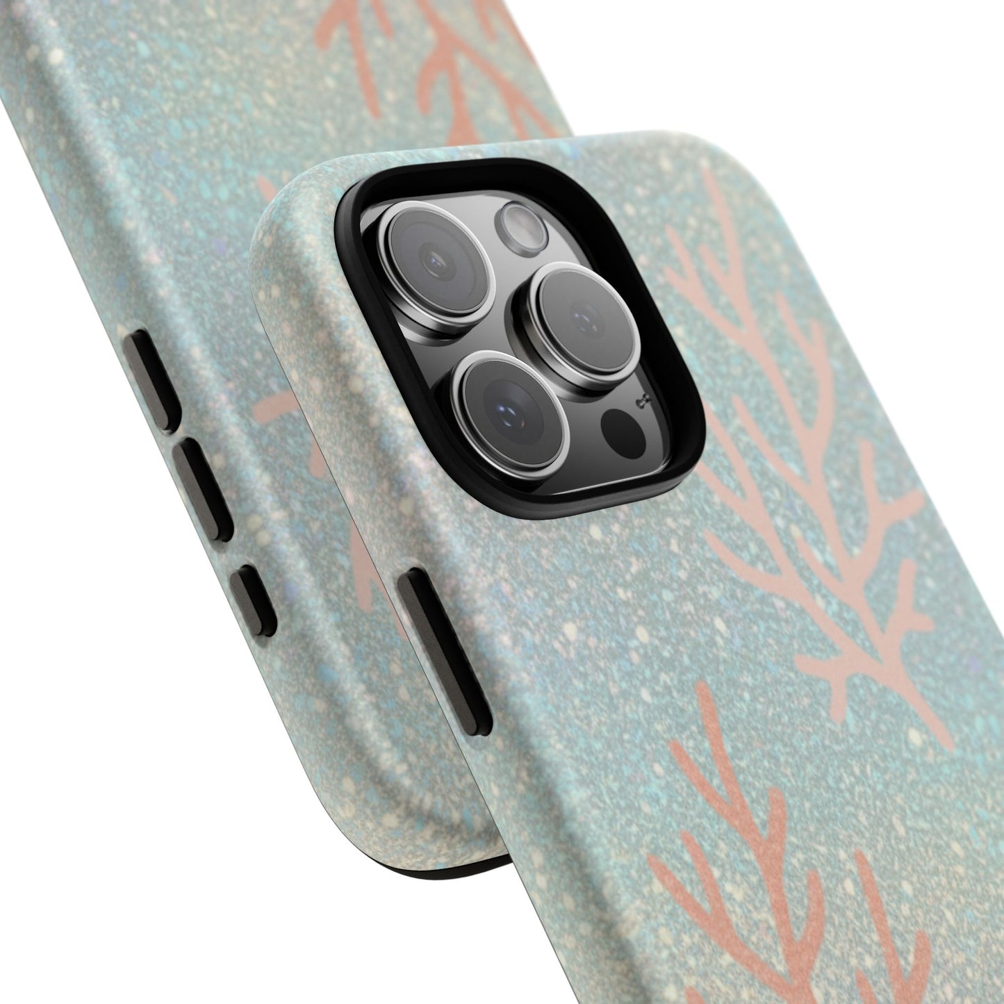 Seafoam Sparkle Phone Case – Coral & Seashell Tough Case