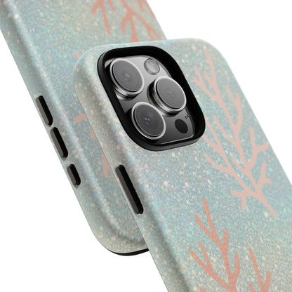 Seafoam Sparkle Phone Case – Coral & Seashell Tough Case