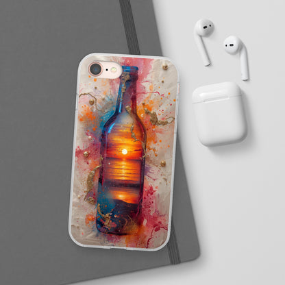 Copy of Floral Holographic Phone Case — Iridescent Leaves & Flowers Flexi Case