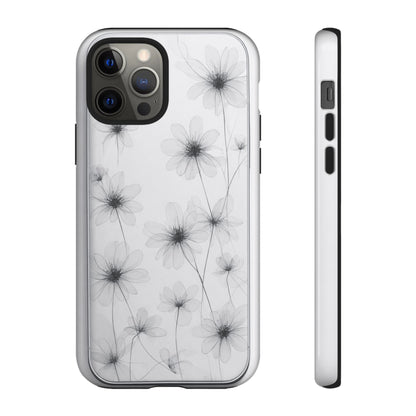 Tough Case — Black & White Floral Tough Phone Case