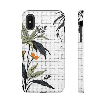 Floral Woven Tough Phone Case — Protective Botanical iPhone Cover