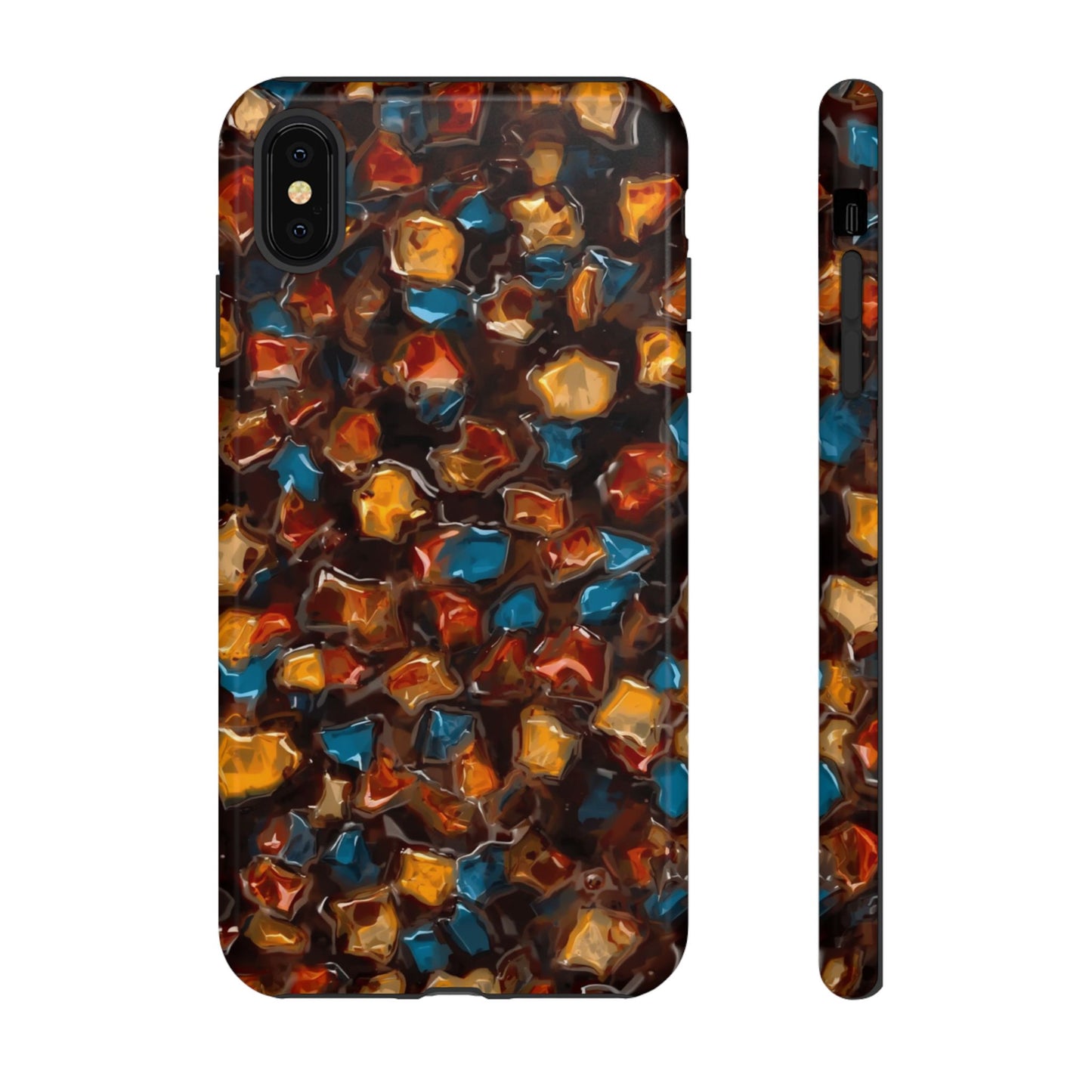 Phone Case - Amber Tortoiseshell Mosaic Protective Cover
