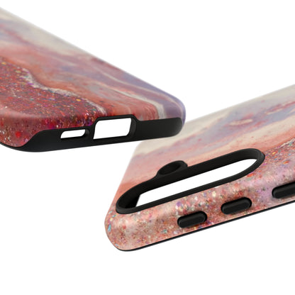 Marbled Rose Gold Galaxy Phone Case — Protective Tough Case