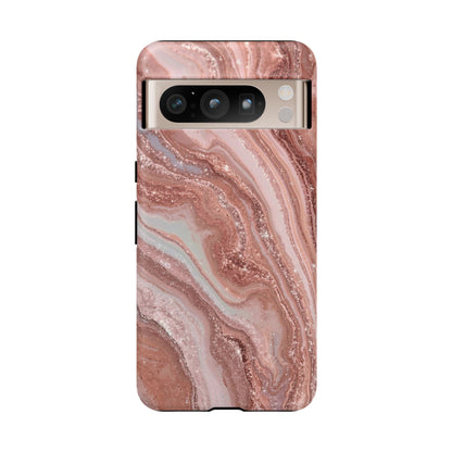 Rose Gold Marble Tough Phone Case