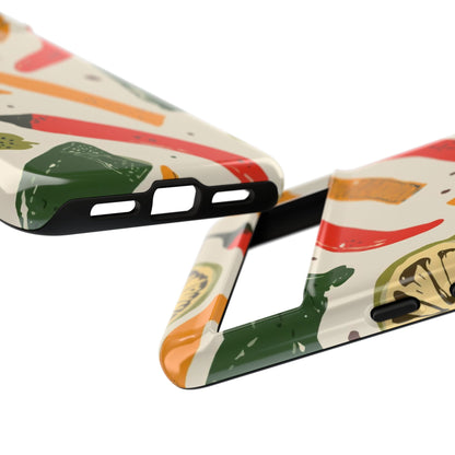 Spicy Peppers Phone Case – Colorful Chili, Lime & Citrus Pattern