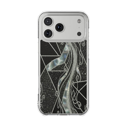 Clear Magnetic Impact Phone Case — Iridescent Geometric Design