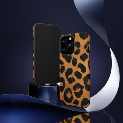 Leopard Print Tough Phone Case — Protective Animal Print iPhone Case