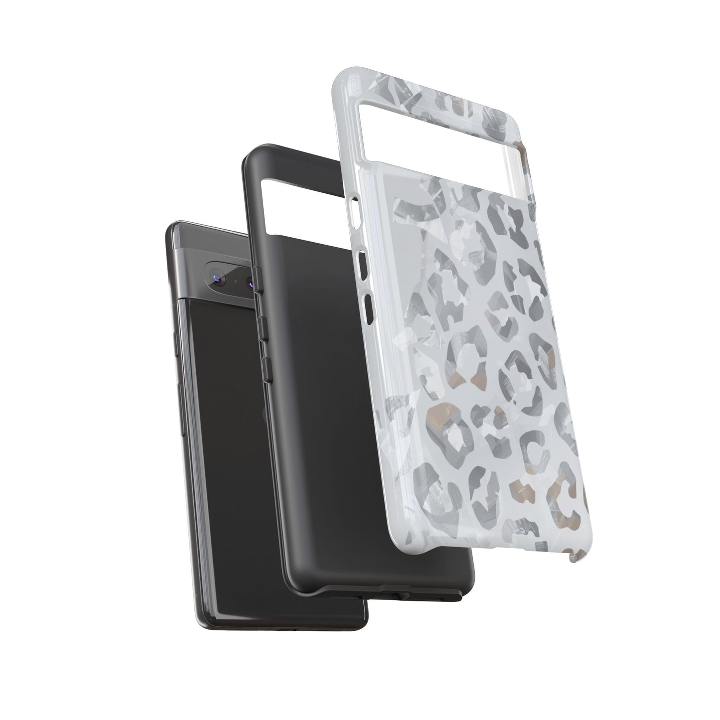 Silver Leopard Tough Phone Case