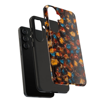 Phone Case - Amber Tortoiseshell Mosaic Protective Cover