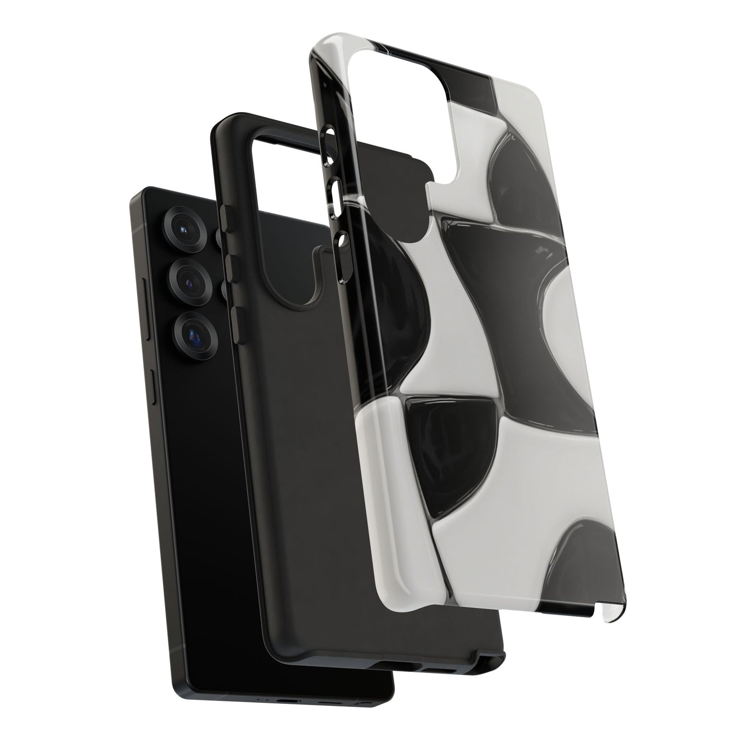 Black & White Abstract Pattern Tough Phone Case