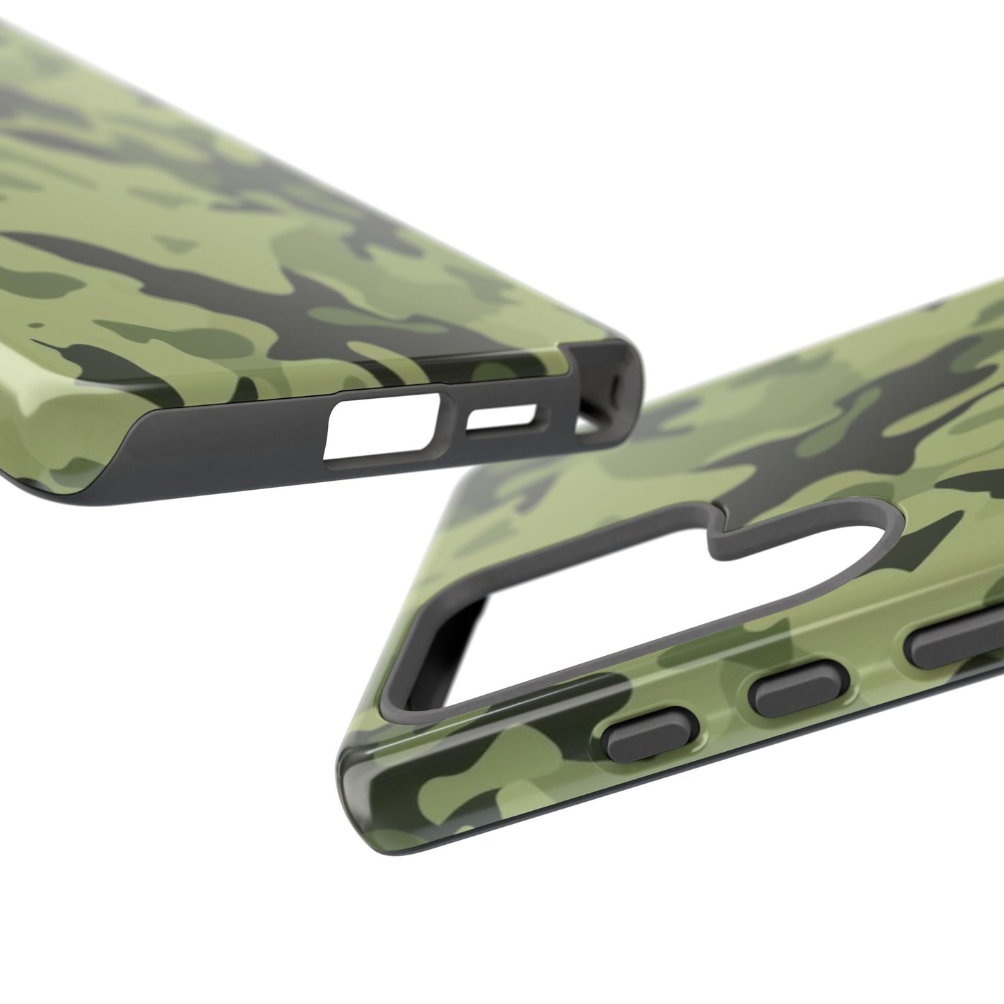 Camo Tough Phone Case — Military Green Protective iPhone Cover