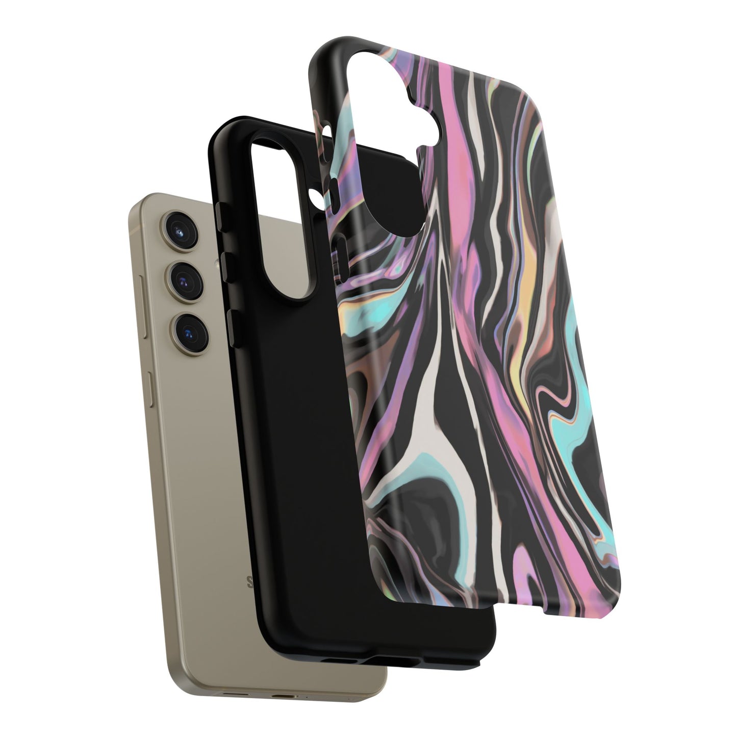Abstract Marble Tough Phone Case — Pastel Swirl Protective Cover