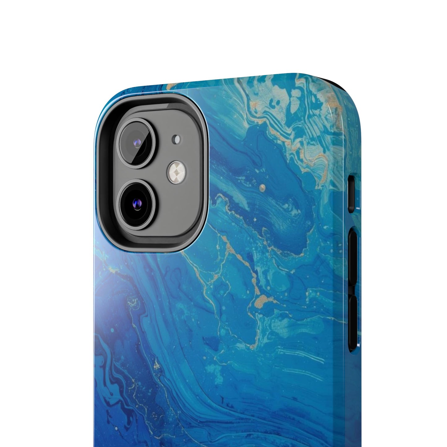Blue Ocean Pebble Tough Phone Case — Protective Artistic Marble Design