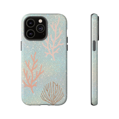 Seafoam Sparkle Phone Case – Coral & Seashell Tough Case