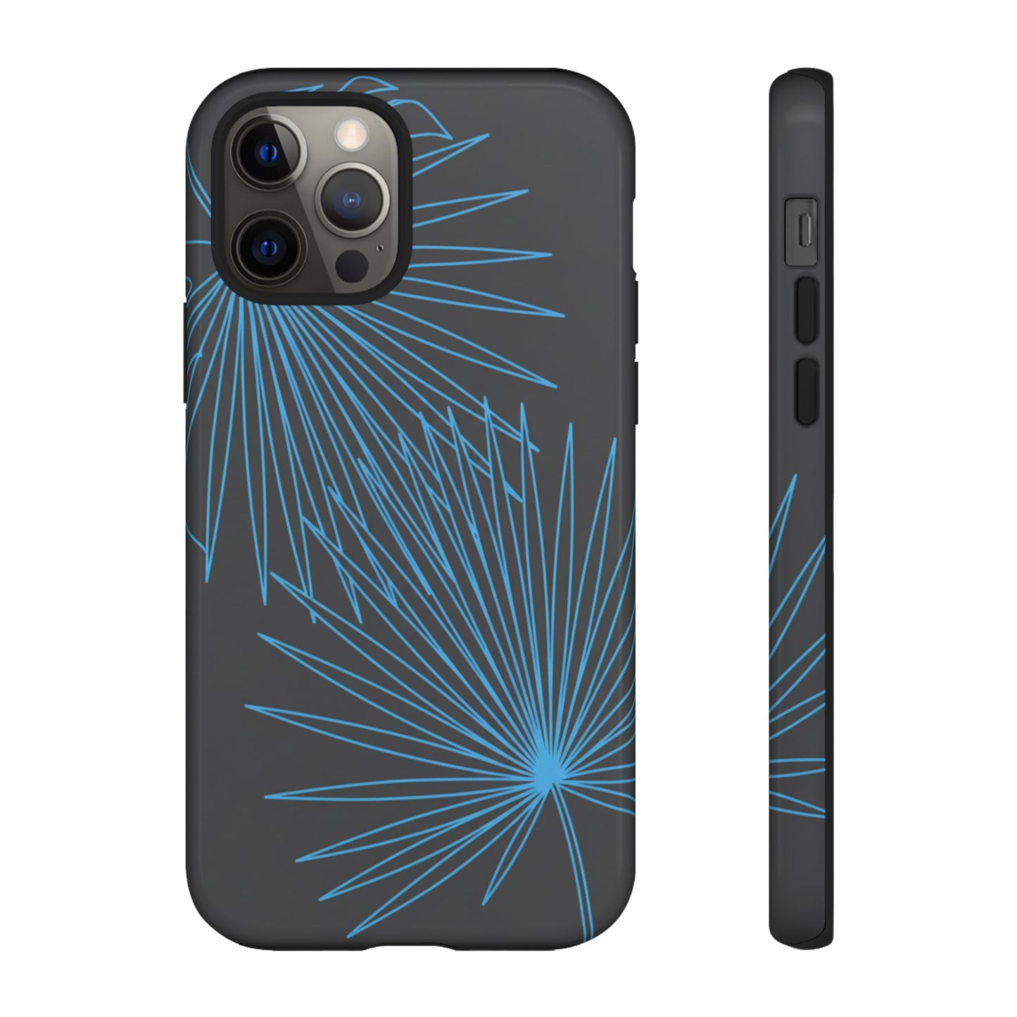 Blue Dandelion Burst Tough Phone Case — Protective Floral iPhone Cover