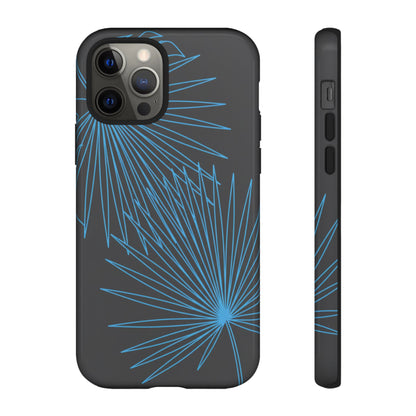 Blue Dandelion Burst Tough Phone Case — Protective Floral iPhone Cover
