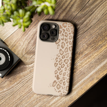 Phone Case – Beige Leopard Print Protective Cover