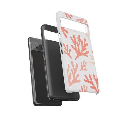 Coral Reef Pattern Tough Phone Case — Pink Beachy Protective Cover