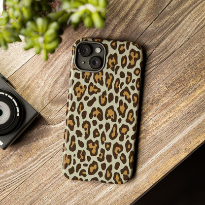 Leopard Print Tough Phone Case — Durable Protective Animal Print Case