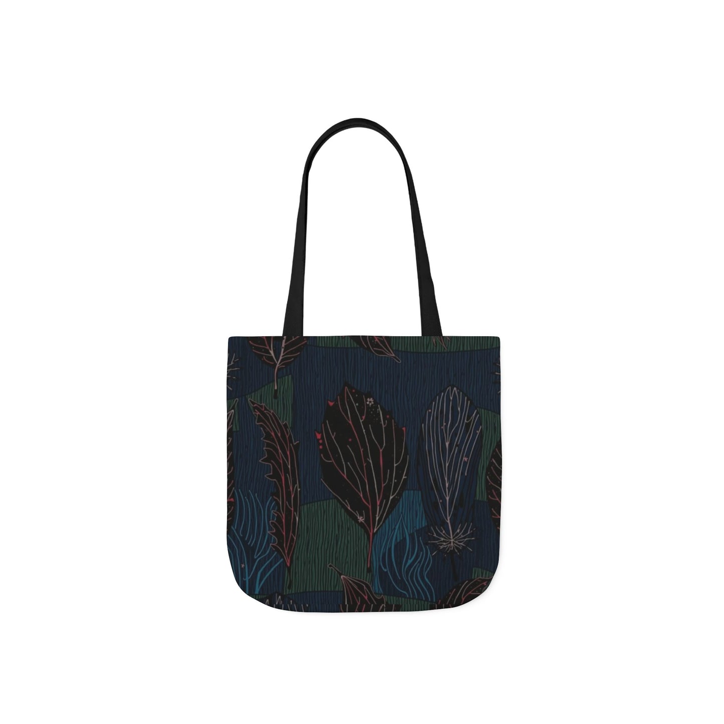 Botanical Night Canvas Tote — Dark Floral Canvas Tote Bag