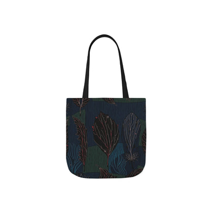 Botanical Night Canvas Tote — Dark Floral Canvas Tote Bag